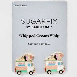 Sugarfix by BaubleBar Whipped Cream Whip Ice Cream Truck Earrings NWT